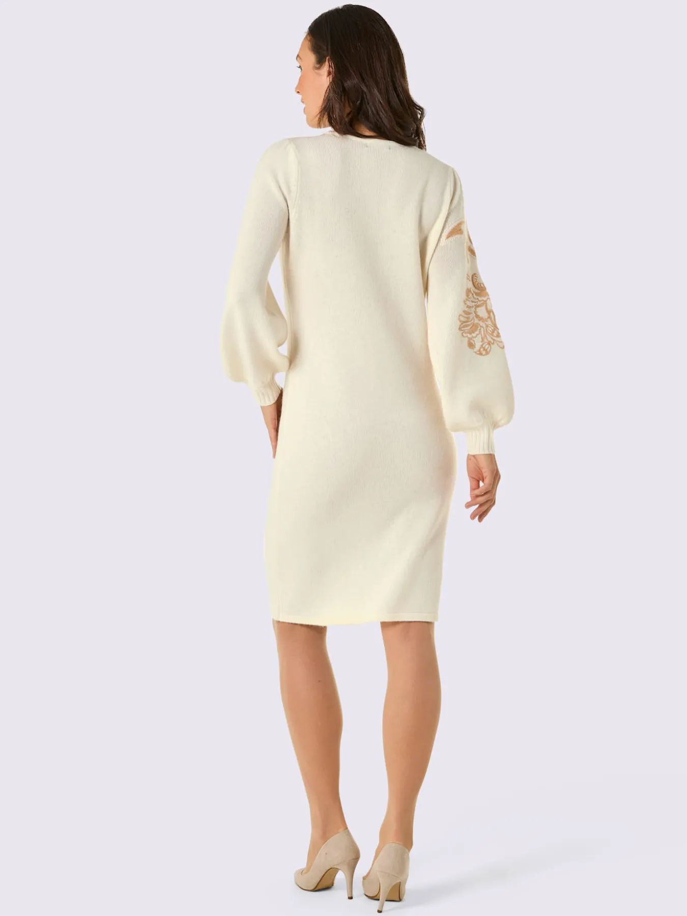 Robe en tricot mélange mérinos/cachemire