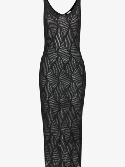 Robe en tricot robe d'été à encolure en v profonde