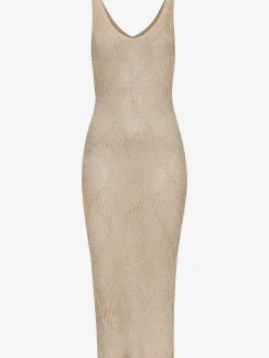 Robe en tricot robe d'été à encolure en v profonde