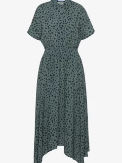 Robe imprimée col chemisier tendance