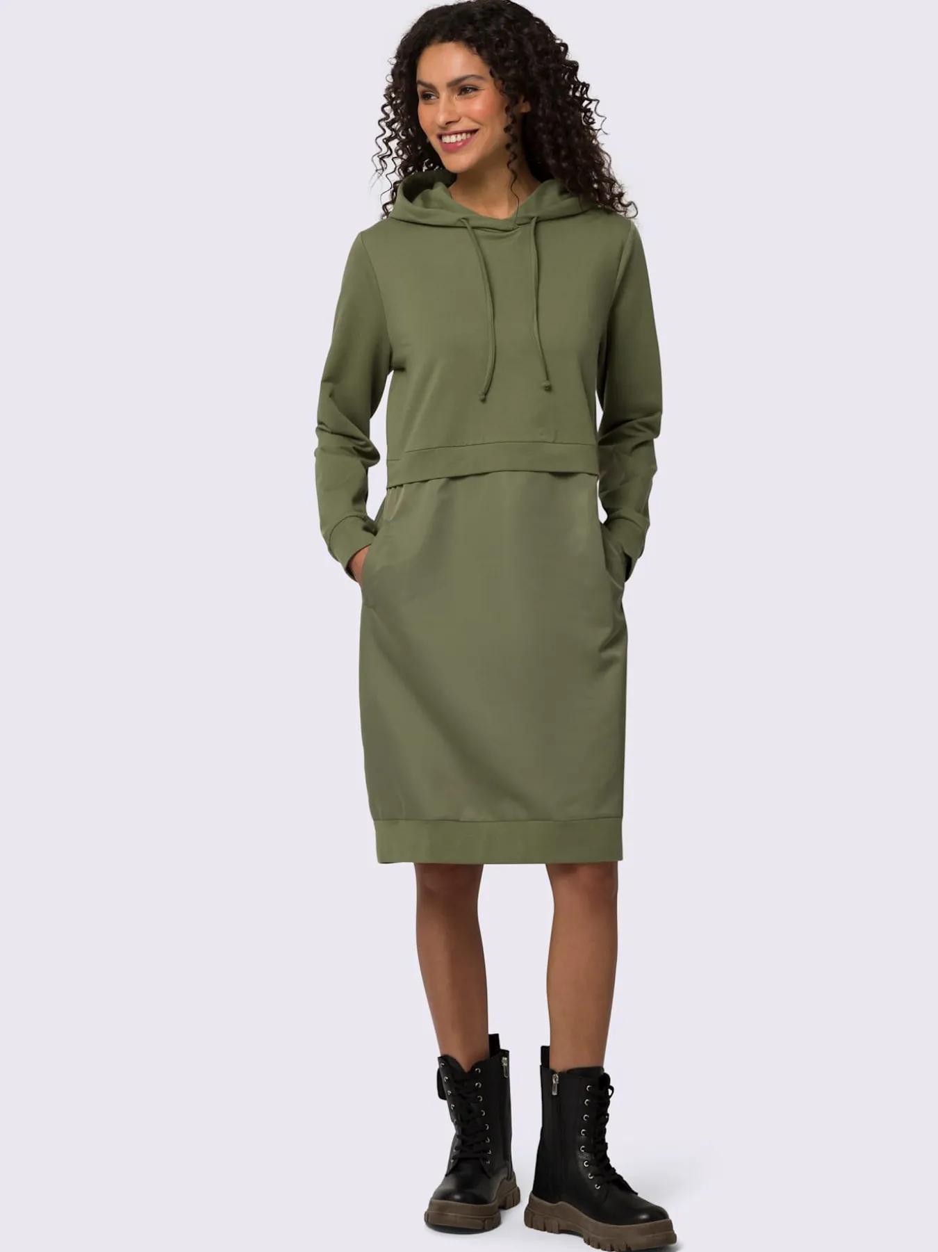 Robe légère mélange de matières tendance