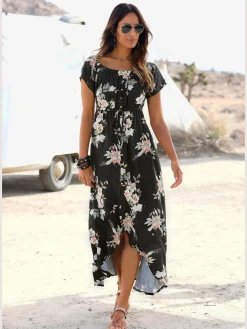 Robe longue comme chemisier carmen ou sur les épaules
