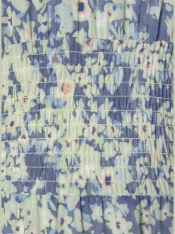 Robe longue encolure en v dégagée