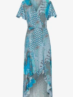 Robe longue encolure en v dégagée