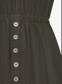 Robe longue encolure ronde dégagée
