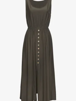 Robe longue encolure ronde dégagée