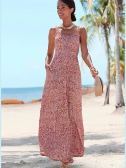 Robe longue encolure ronde