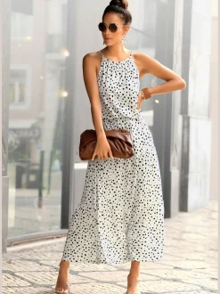 Robe longue fines bretelles spaghetti