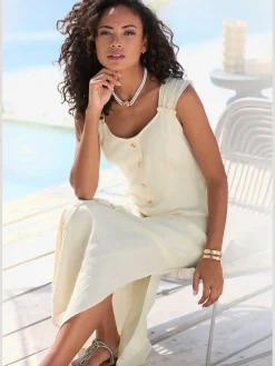 Robe longue robe d'été imprimé avec encolure en v devant