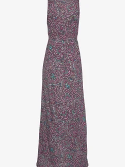 Robe longue séduisante encolure réglable