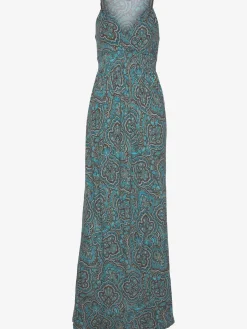 Robe longue séduisante encolure réglable
