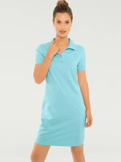 Robe longueur au-dessus du genou, style polo