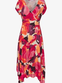 Robe mi-longue col chevauchant