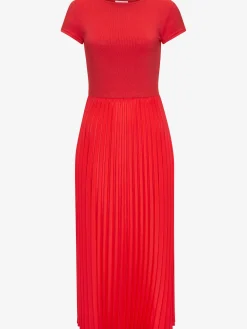 Robe mi-longue encolure ronde