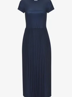 Robe mi-longue encolure ronde