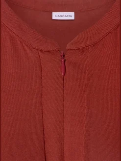 Robe mi-longue minirobe avec glissière devant