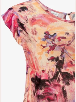 Robe mi-longue ravissantes manches chauve-souris