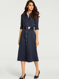Robe tissée ceinture à nouer