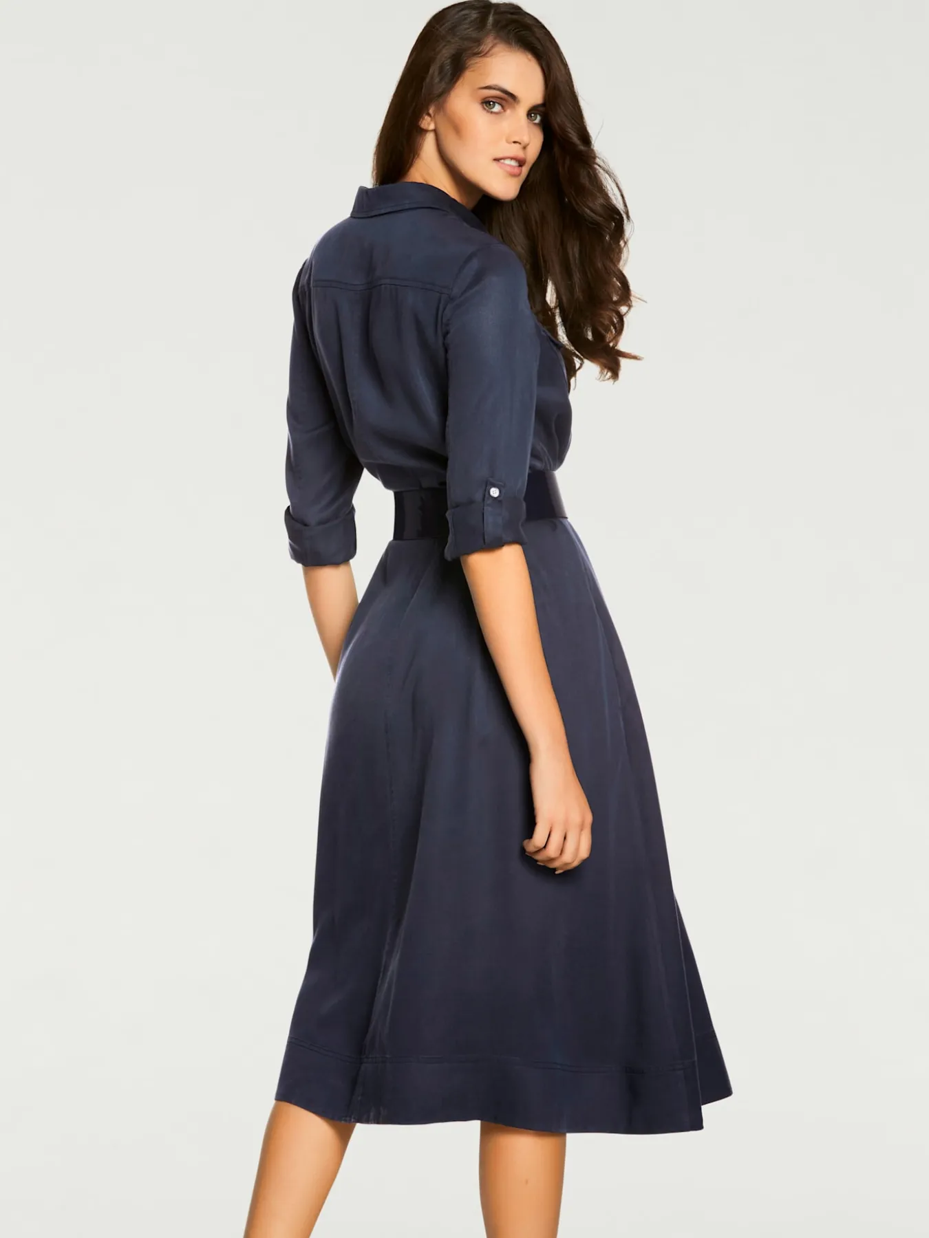 Robe tissée ceinture à nouer