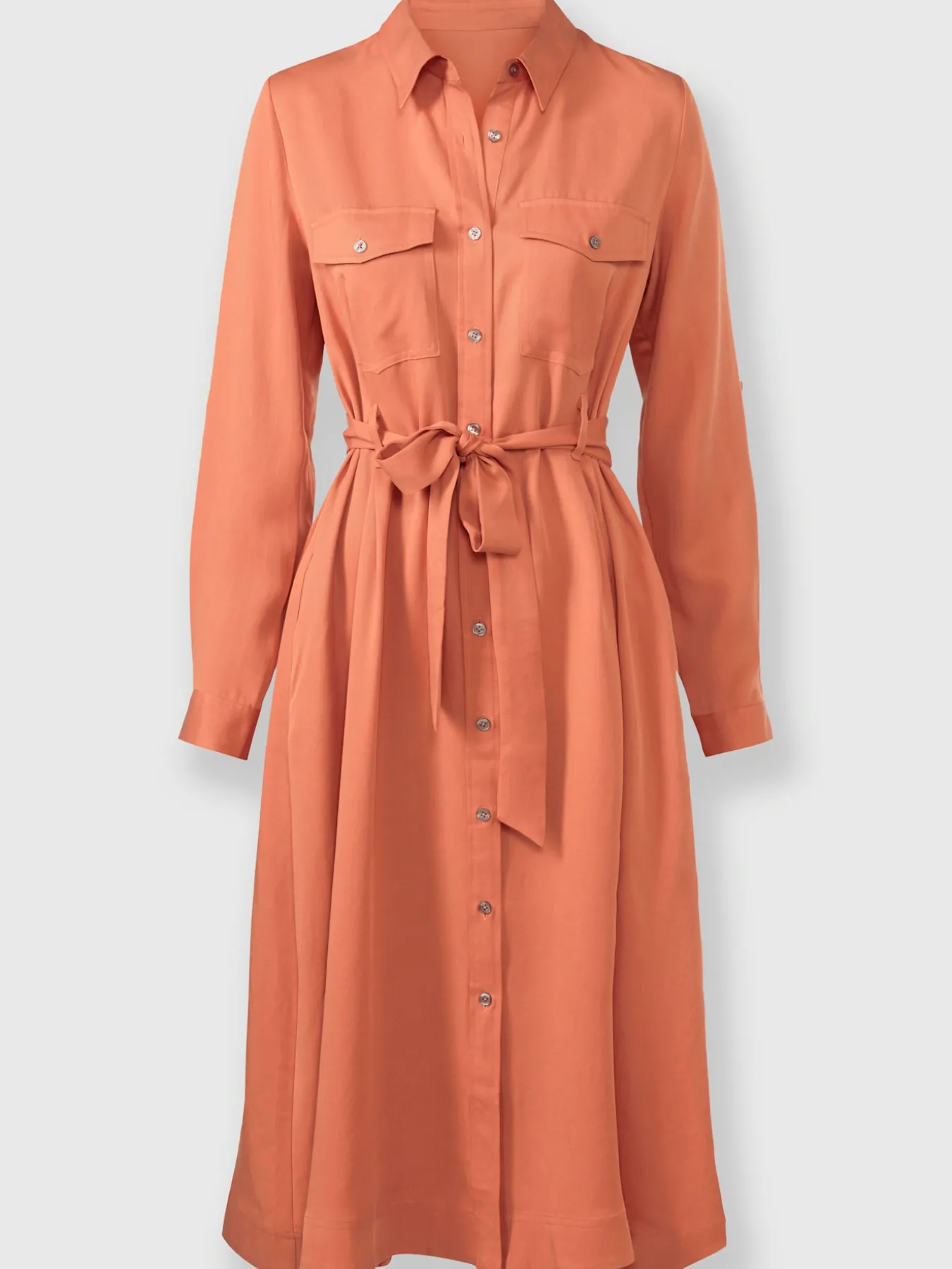 Robe tissée ceinture à nouer