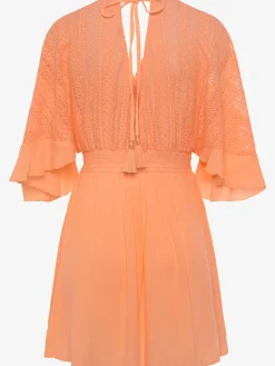 Robe tunique col v chevauchant