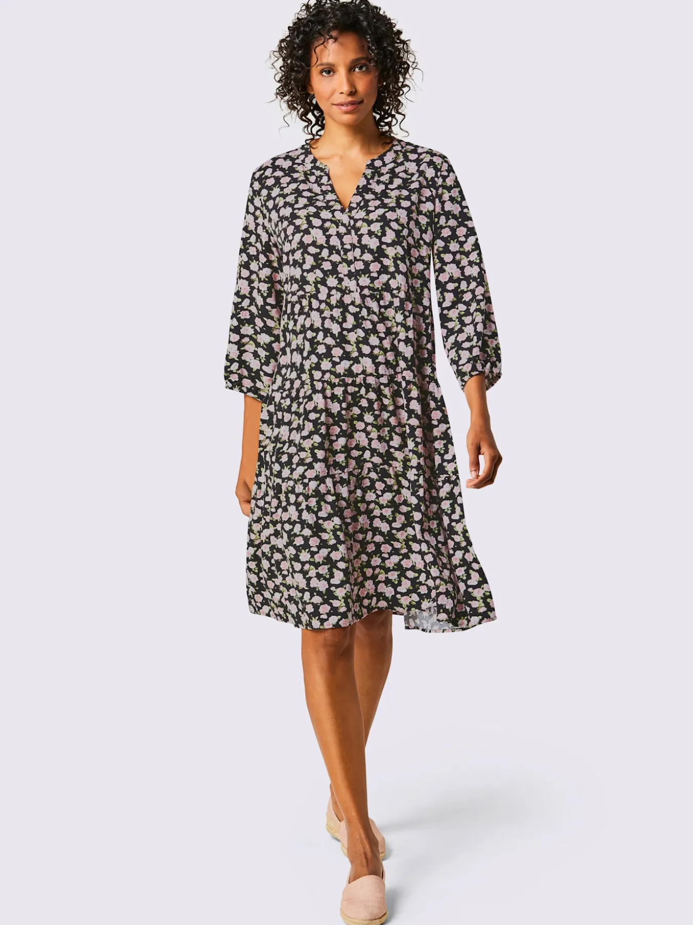 Robe évasée mélange de modal doux