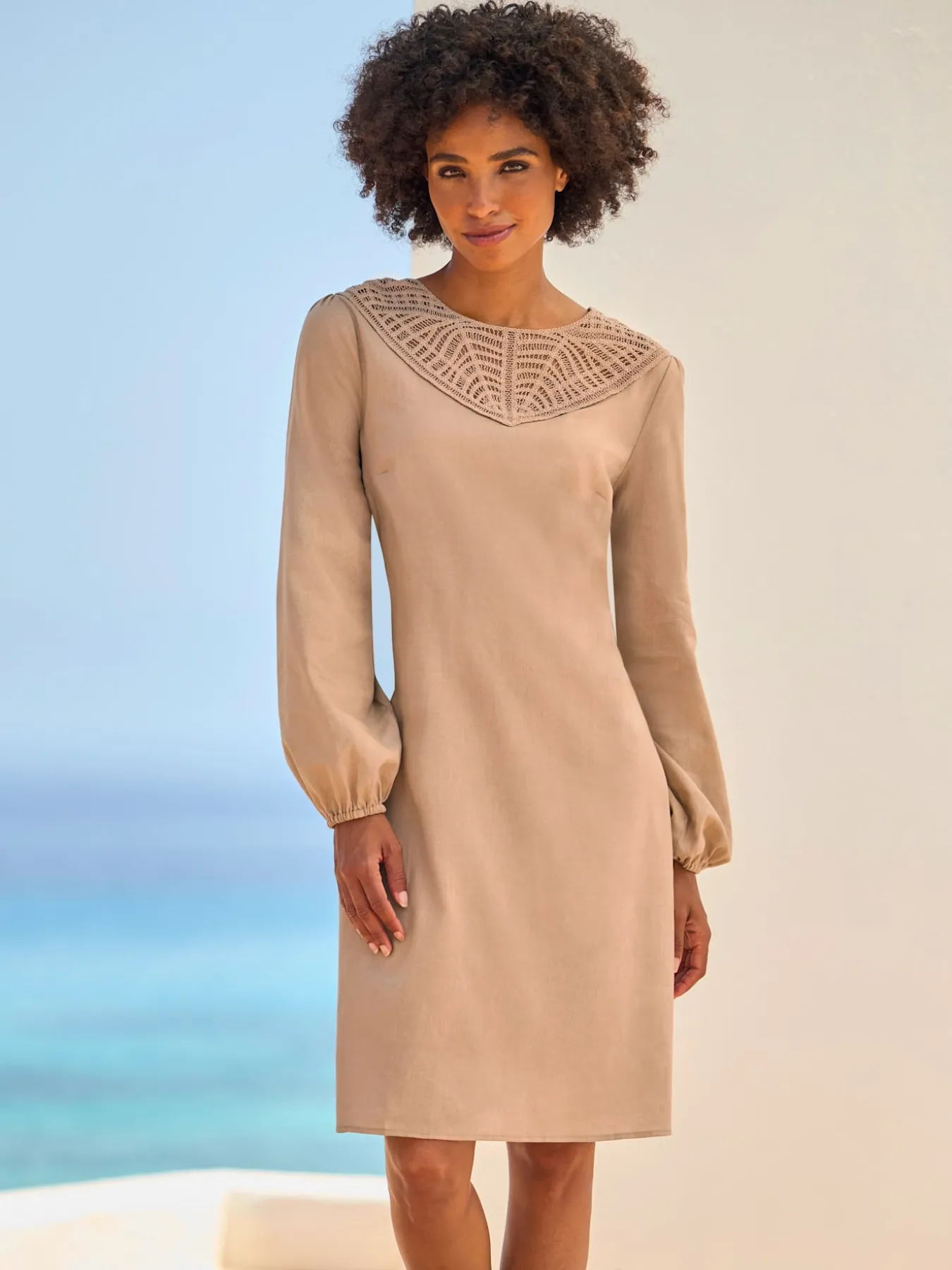 Robe évasée qualité tissée