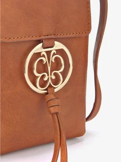 Sac en bandoulière pochette pour téléphone tendance avec détails couleur or