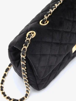 Sac en bandoulière sac à main en imitation velours tendance avec anse à chaîne réglable