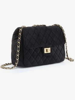 Sac en bandoulière sac à main en imitation velours tendance avec anse à chaîne réglable