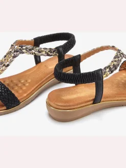 Sandales brides tressées raffinées