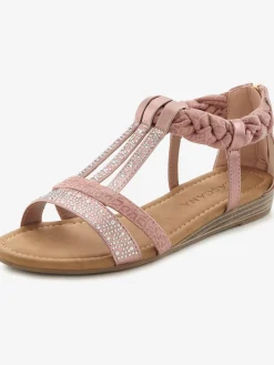 Sandales d'été avec petites pierres brillantes tendance
