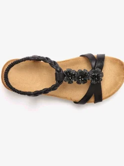 Sandales empiècement extensible et brides élastiques pour un confort optimal