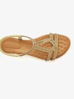 Sandales petites pierres décoratives pour une allure sophistiquée et raffinée