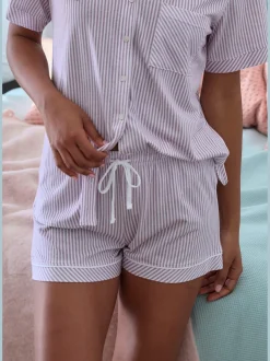 Short de pyjama short de nuit s.oliver avec détails contrastés