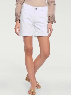 Short en jean coupe droite