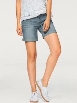 Short en jean coupe droite