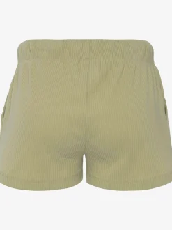 Short en matière sweat empiècement en dentelle en qualité côtelée