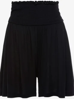 Shorts jupe-culotte avec bords-côtes confortables