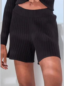 Shorts short en tricot côtelé
