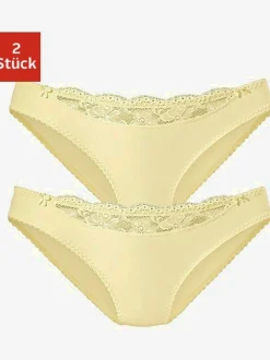 Slip confortable, petit empiècement en dentelle à la ceinture