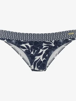 Slip de bain imprimé floral tendance contrasté