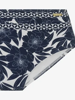 Slip de bain imprimé floral tendance contrasté