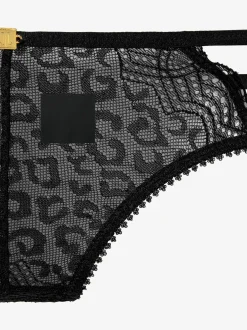 Slip rio délicate dentelle motif léopard devant et au dos
