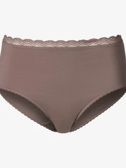Slips slip taille haute avec joli bord en dentelle