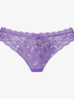 String séduisant en dentelle brodée élégante et empiècements latéraux en dentelle jacquard