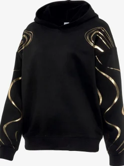 Sweat à capuche au motif abstrait