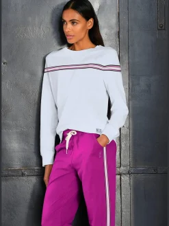 Sweater sweatshirt à rayures