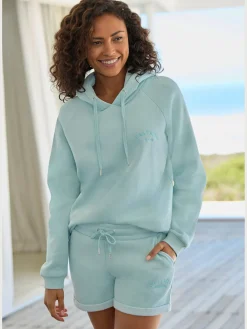 Sweatshirt à capuche avec logo brodé