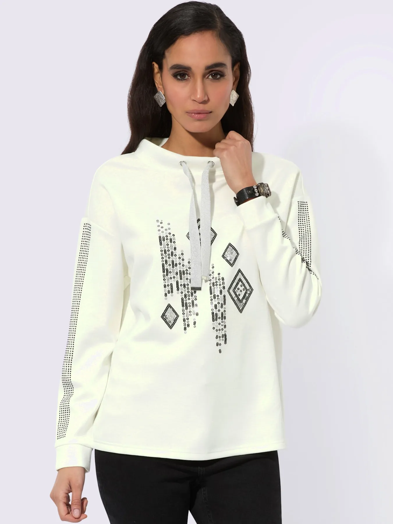 Sweatshirt à capuche mélange de modal doux